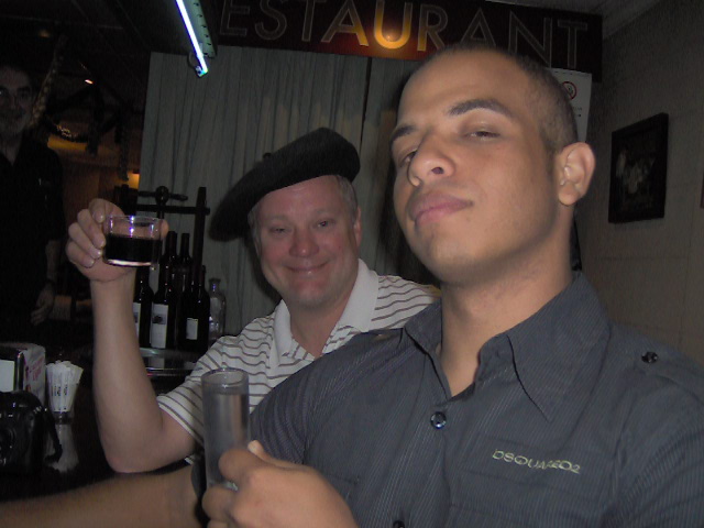 Drinking with the cadets — Tarragona, Spain, 2008