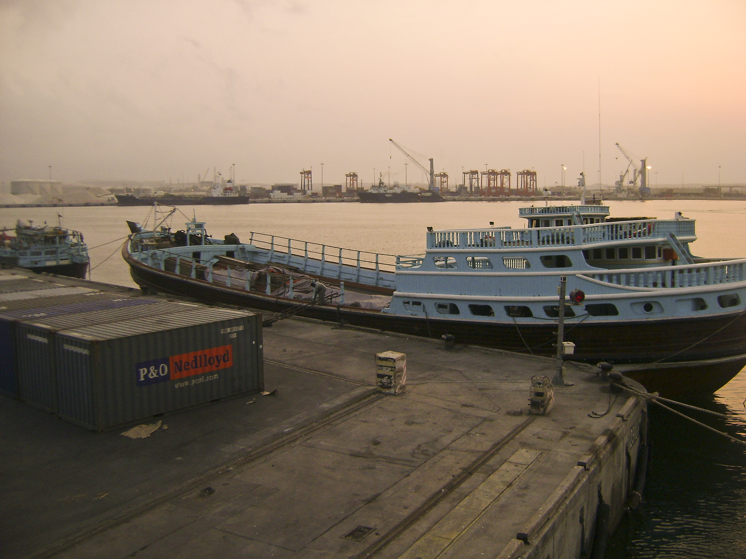 Dhow at sunset — Salalah, Oman, 2009