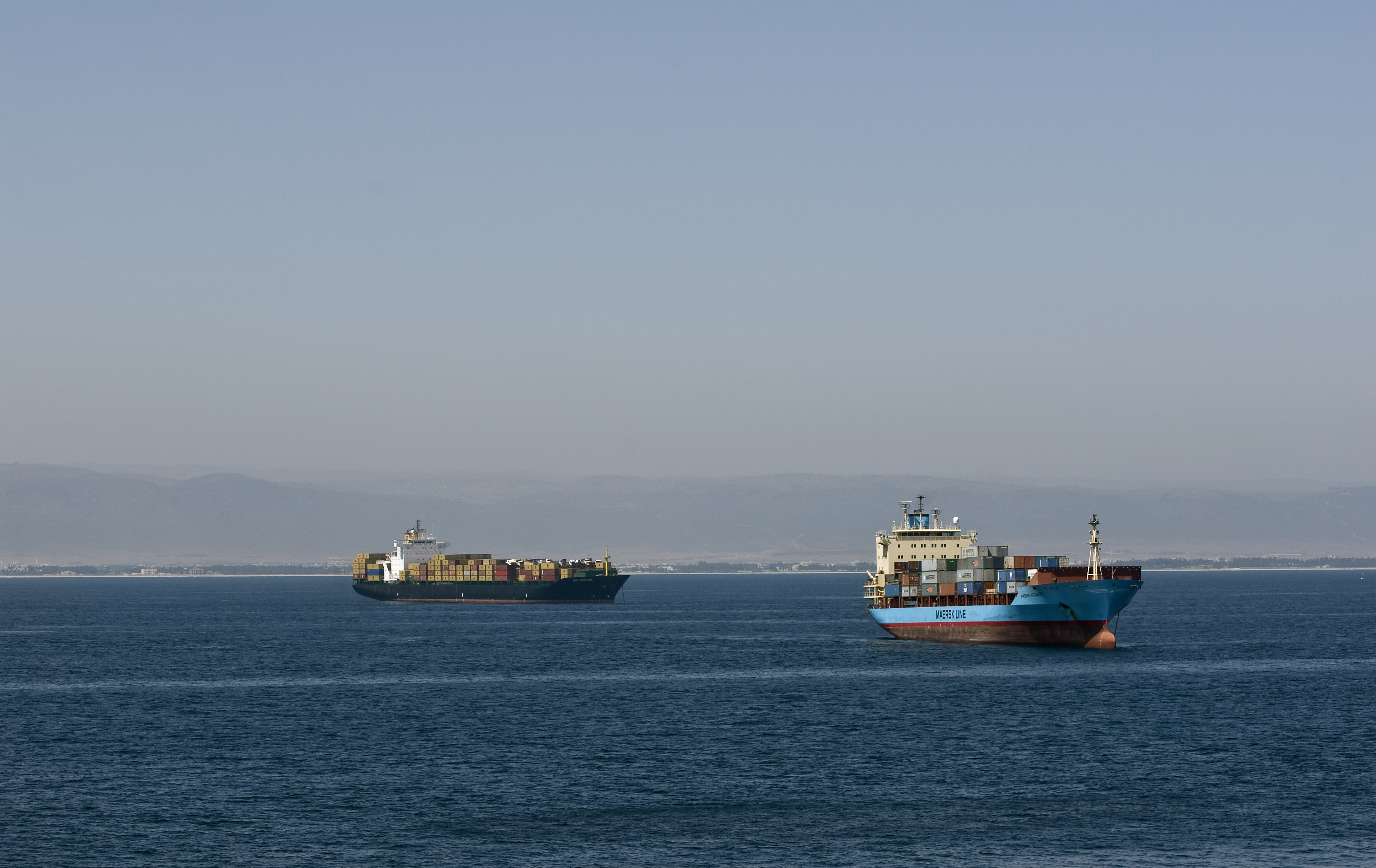Ships waiting at anchor — Salalah, Oman, 2009