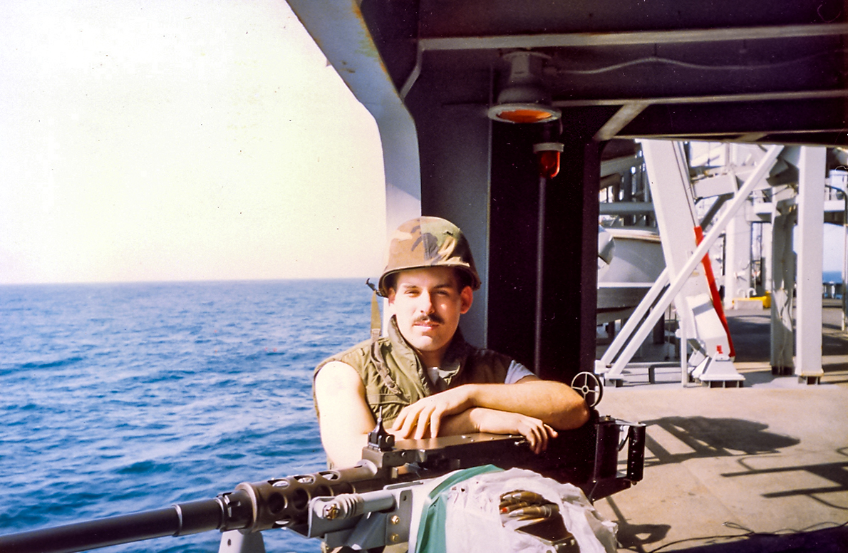 Bob Keenan aboard USS Shasta AE-33
