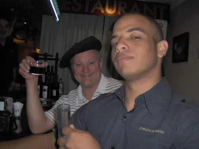 Drinking with the cadets — Tarragona, Spain, 2008