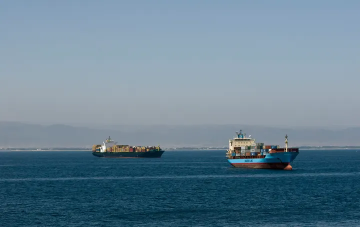 Ships waiting at anchor — Salalah, Oman, 2009